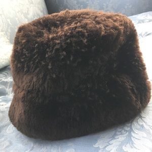 Russian style Mid century fur pile hat